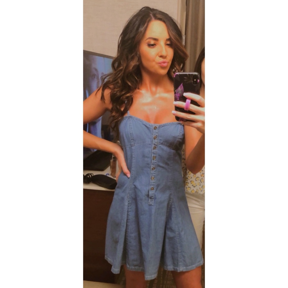 Aeropostale denim button up dress